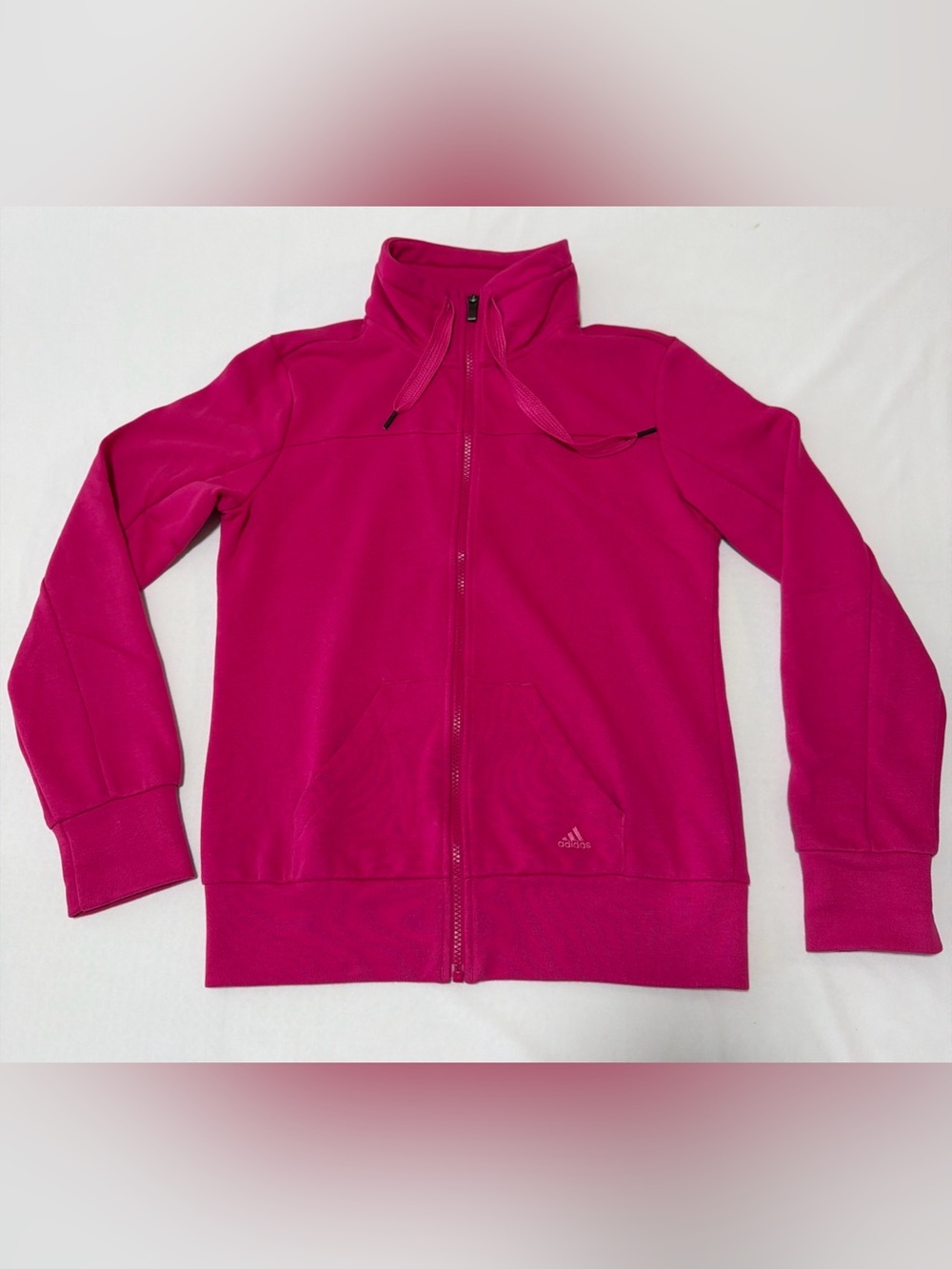 Adidas Hot Pink Full-Zip Athletic Jacket